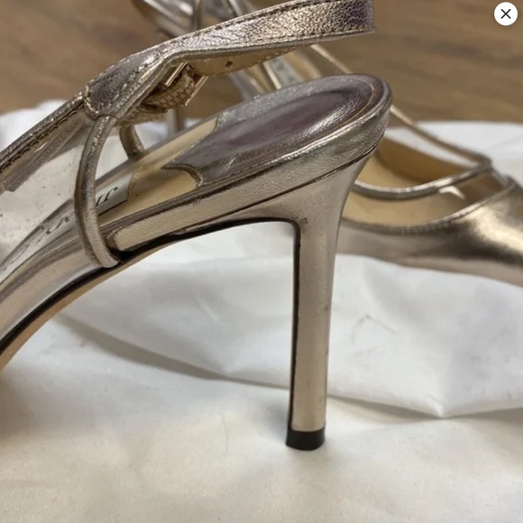 Jimmy Choo Rose Gold and Clear Sling Back Heel - Picture 7 of 7